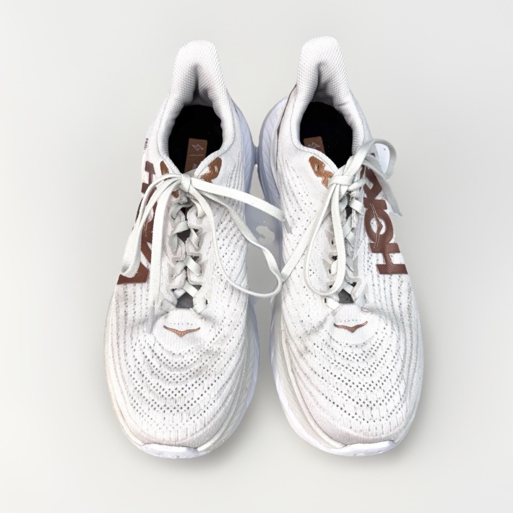 Hoka Mach 5 White Copper Athletic Running Shoe Women’s Size 9 - Picture 6 of 14